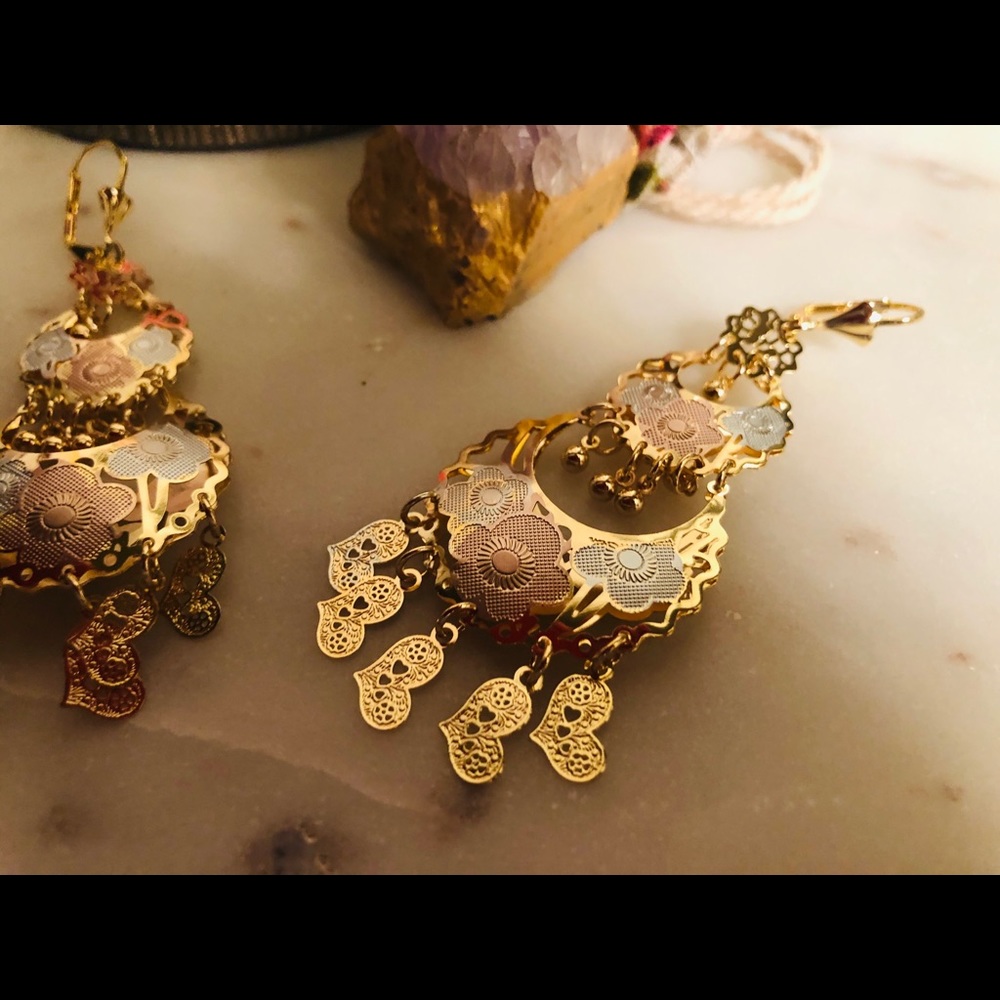 New! Filigree chandelier earrings